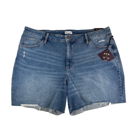 Ava & Viv High Rise Stretch Shorts Size 22W NWT - Picture 1 of 8